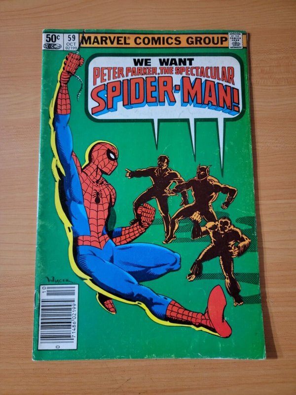Spectacular Spider-Man #59 Newsstand Variant ~ FINE FN ~ 1981 Marvel