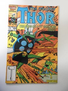 Thor #366 (1986) Frog Thor Cover! FN- Condition