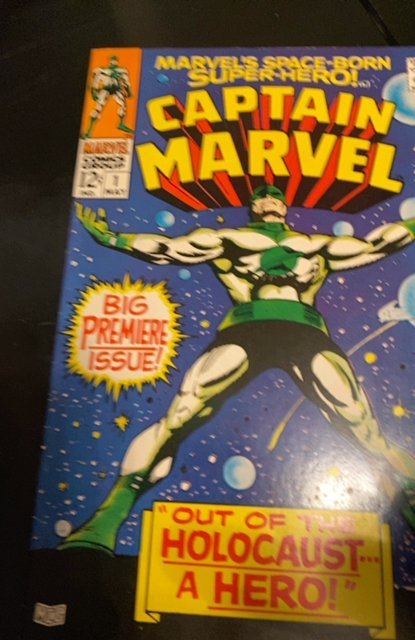 Captain Marvel #1 (1968)1st solo adventure big key book nice grade