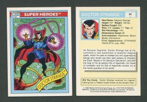 1990 Marvel Comics Card  #34  (Doctor Strange)   NM-MT