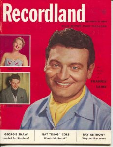 Recordland-Ray Anthony-Frankie Laine-Patti Page-Eddie Fisher-Sept-1954