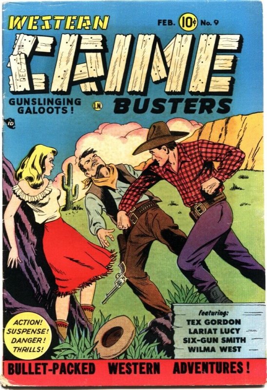 WESTERN CRIME BUSTERS #9-1950-TWO WALLY WOOD STORIES-WILMA WEST APPEARS