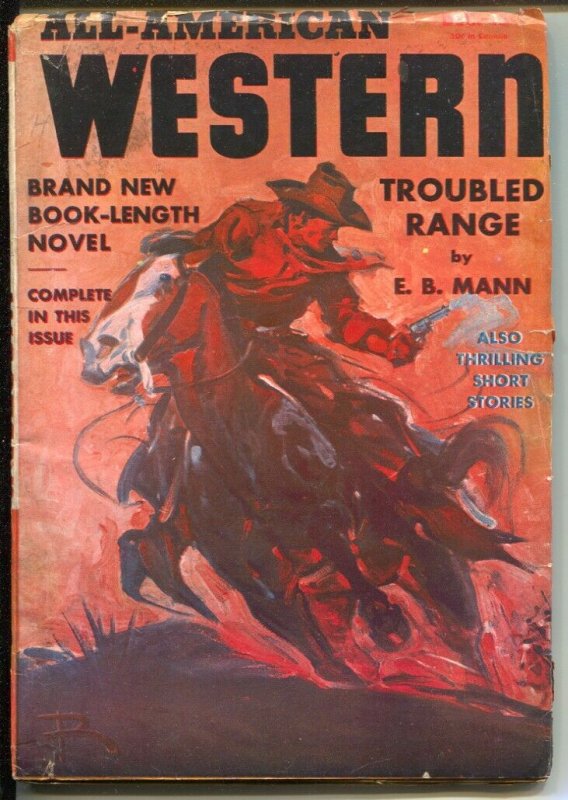 All-American Western #1 12/1940-1st issue-Trouble Ranger-E. B. Mann-rare-FN-