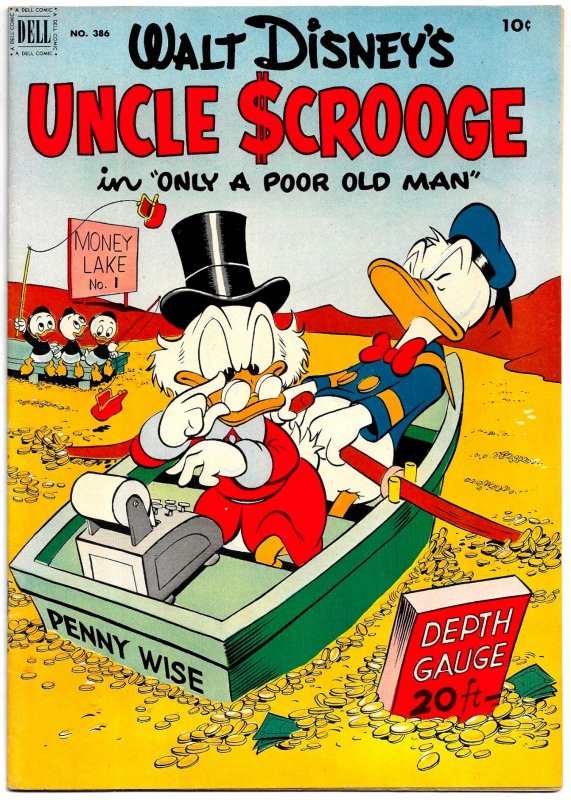 Walt Disney's UNCLE SCROOGE #1 Four Color #386 (Mar1952) 9.2 NM-  Carl...