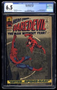 Daredevil #16 CGC FN+ 6.5 Spider-Man Appearance! 1st Romita Spider-Man Cover!