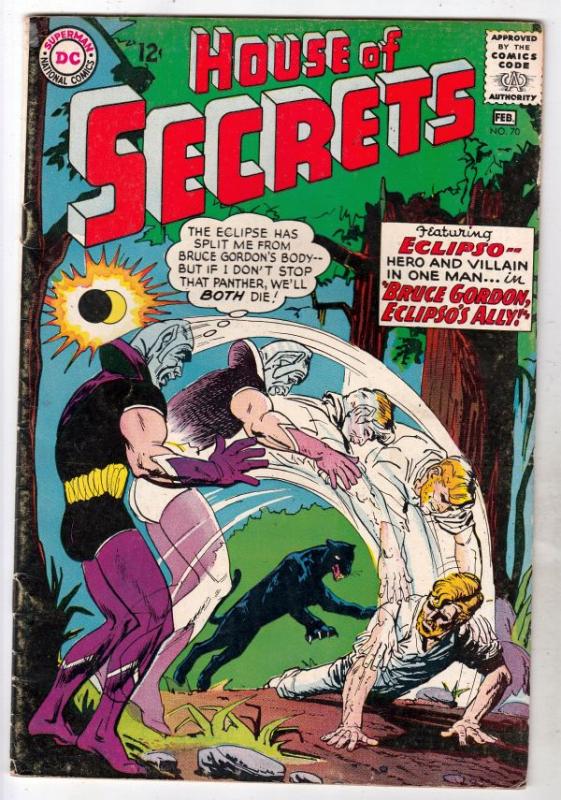 House of Secrets #70 (Feb-65) FN Mid-Grade Eclipso, Mark Merlin