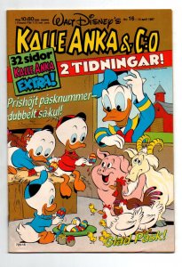 Walt Disneys Kalle Anka & C:O #16 - Swedish Language - Mickey Mouse -1987- FN