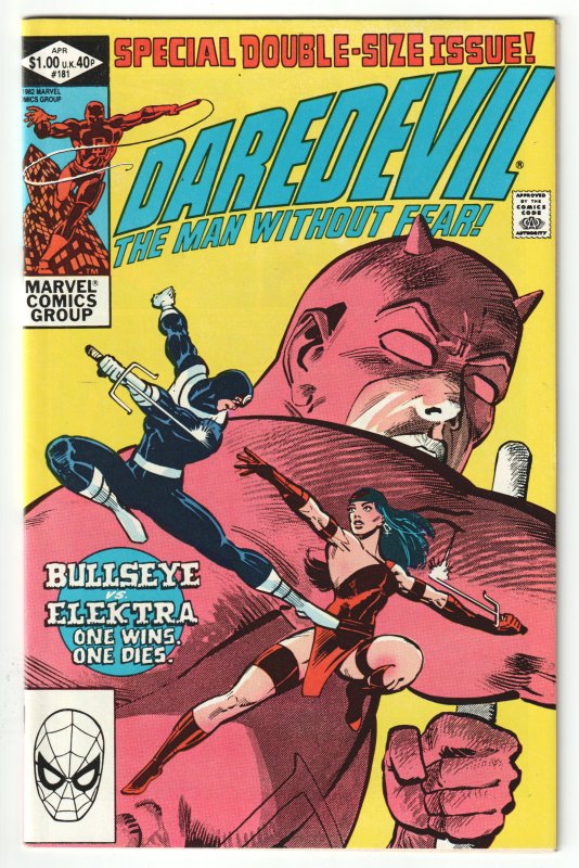 Daredevil #181 (1982) Death of Elektra, Frank Miller