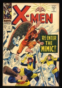 X-Men #27 FN/VF 7.0 Mimic! Spider-Man Scarlet Witch! Fantastic Four!