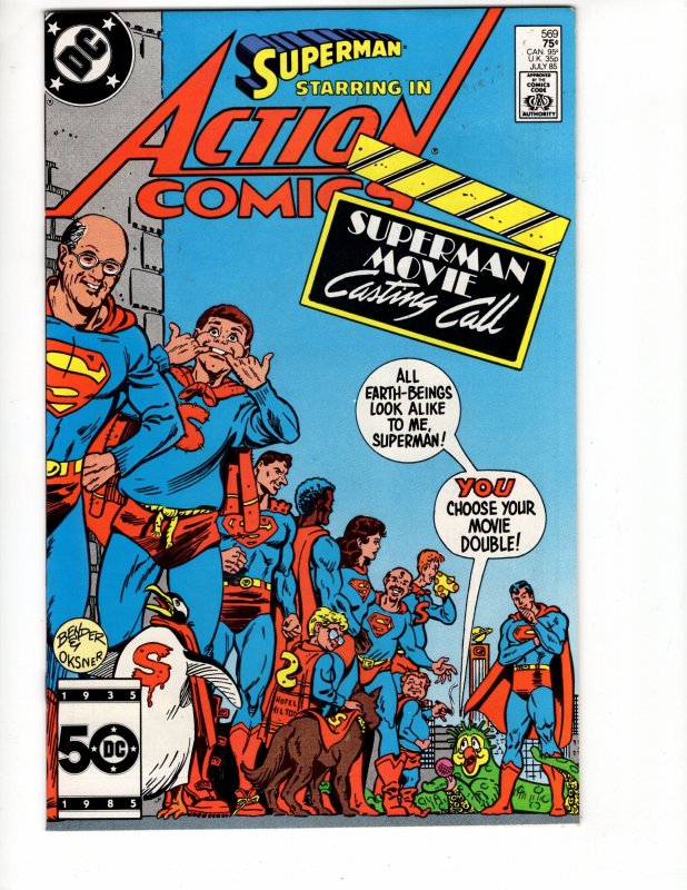 Action Comics #569 SUPERMAN MOVIE CASTING CALL...