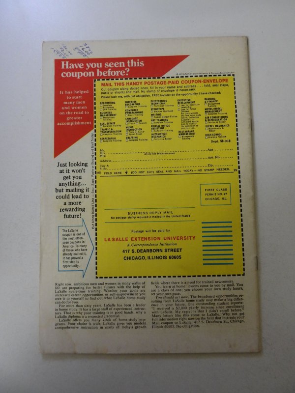 Uncanny Tales #7 (1974) VG/FN condition writing back cover