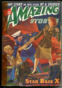 Amazing Stories 9/1944-Ziff-Davis-pulp sci-fi-all military issue-WWII-G/VG