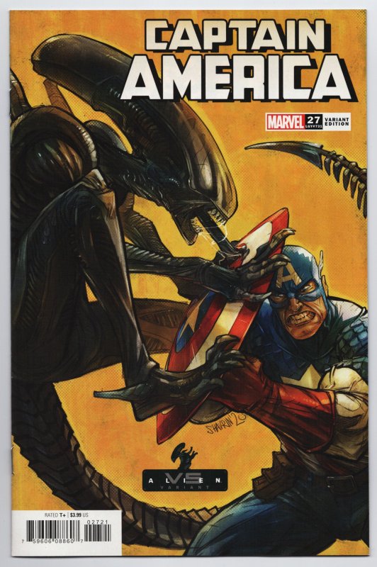 Captain America #27 Marvel vs Aliens Variant (2021) VF [ITC903]