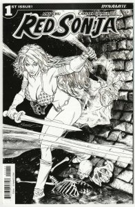 Red Sonja #1 Peterson 1:40 B&W Variant (Dynamite, 2017) NM
