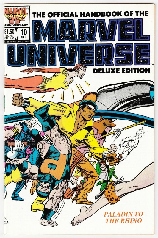 Official Handbook of the Marvel Universe #10 Deluxe Edition (1986) VF/NM