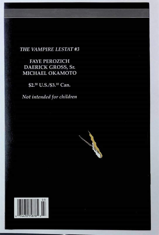 Anne Rices The Vampire Lestat #3 (May 1990, Innovation) VF-