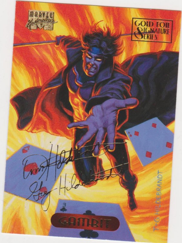 1994 Marvel Masterpieces Gold Foil Signature Series #41 Gambit/Hilderbrandt