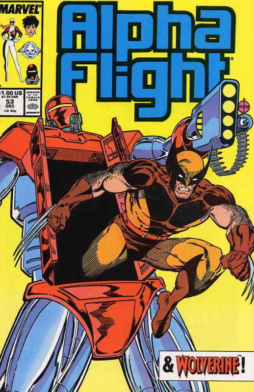Alpha Flight (1st Series) #53 VF; Marvel | Jim Lee Wolverine - we combine shippi 