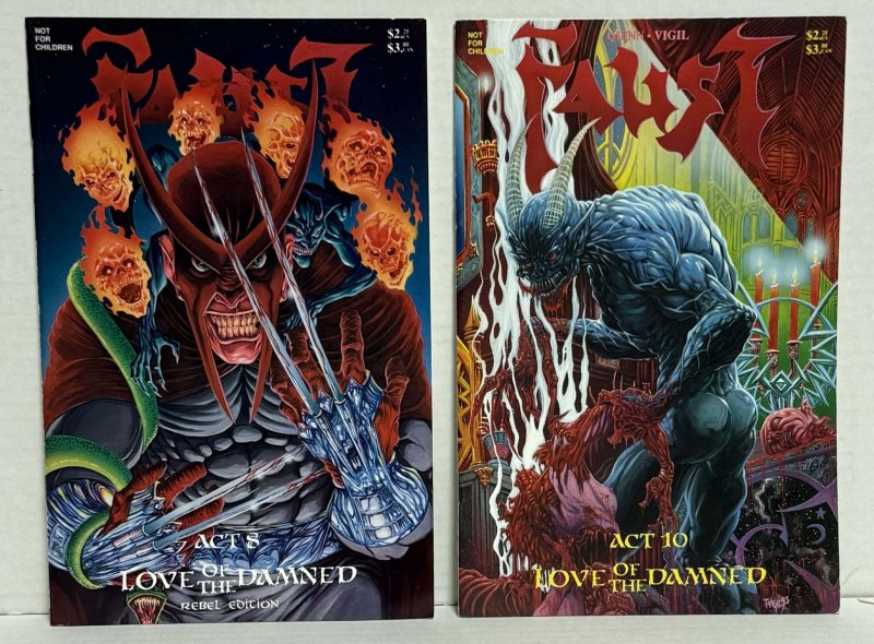 Faust Love of the Damned Act 8 Rebel Edition & Act 10 Rebel Studios Adult 18+