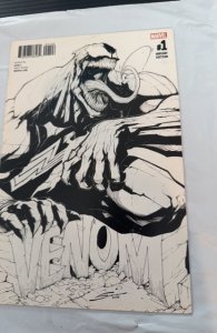 Venom #1 Black and White Cover (2017) New series new host