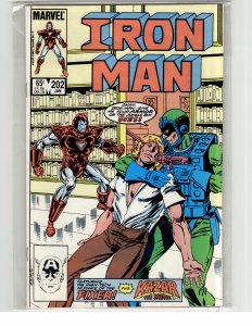 Iron Man #202 Newsstand Edition (1986) Iron Man