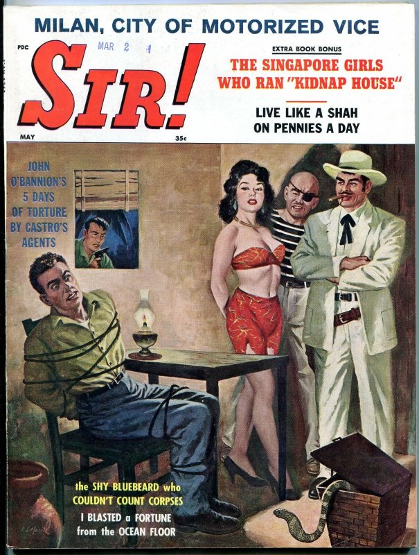 Sir! Magazine May 1961- Rochelle Lofting- John O'Bannion- Chippy Patterson