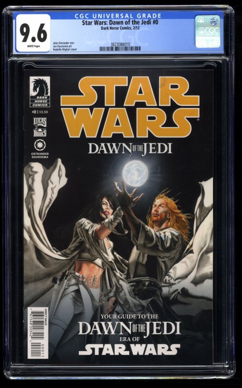 Star Wars: Dawn of the Jedi (2012) #0 CGC NM+ 9.6 White Pages