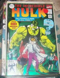 Incredible Hulk  # 393  MAY 1992 Marvel 30TH ANNIVERSARY GREEN FOIL COVER