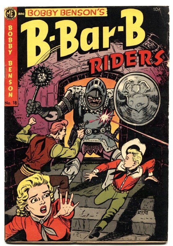 BOBBY BENSON'S B-BAR-B RIDERS #18 1953-HORROR ISSUE VG/FN