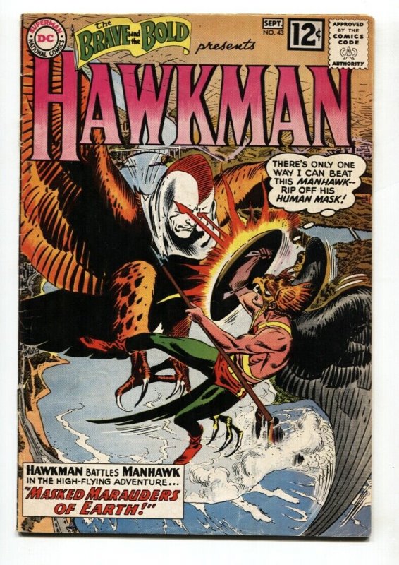 BRAVE AND THE BOLD #43 1962-HAWKMAN-JOE KUBERT-FR/G