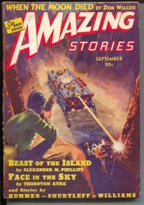 Amazing Stories 9/1939-futuristic tank cover-pulp thrills-pre WWII-G