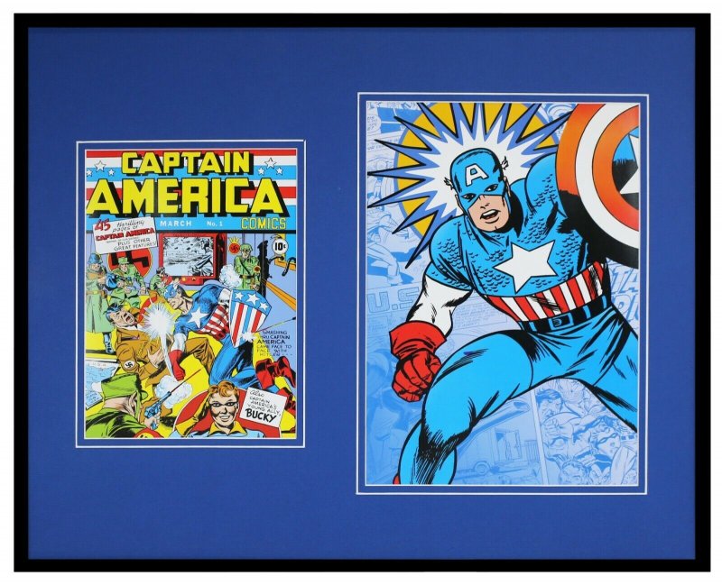 Captain America #1 Framed 16x20 Official Repro Cover Poster Display