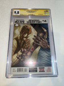 Amazing Spider-Man (2014) # 4 (CGC 9.8 WP SS) Signed Humberto Ramos !