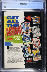 Wolverine #53 (4/92) Graded CGC 9.6