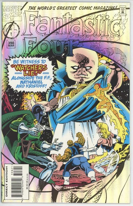 Fantastic Four #398 (1962) - 9.4 NM *Rainbow Foil/Watchers Lie*