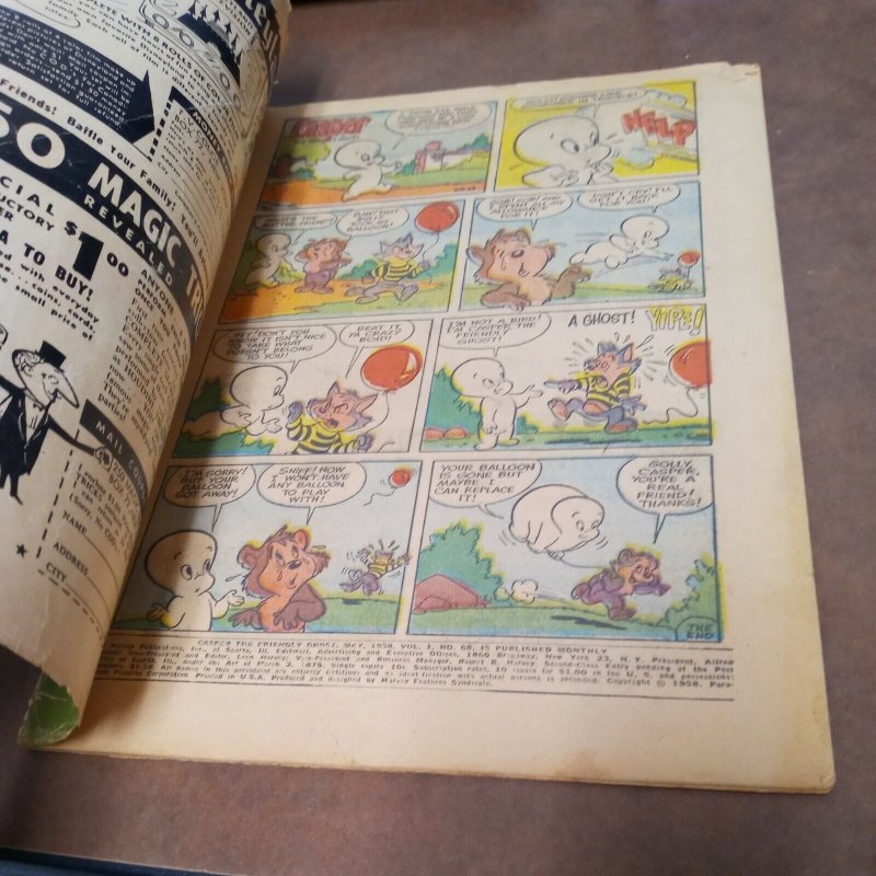 Casper the Friendly Ghost #68 (Harvey Comics, 1958) Silver Age cartoon character