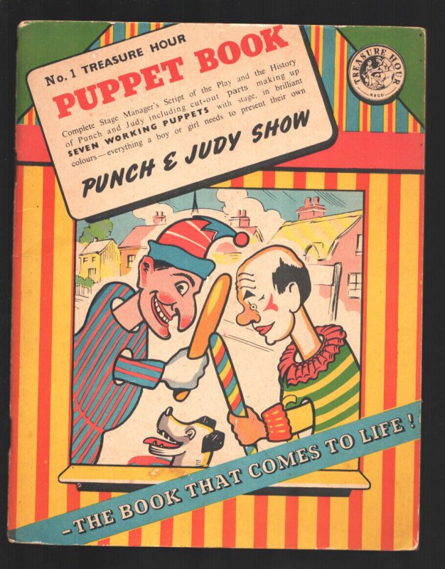 Treasure Hour Puppet Book #1 1940's-1rst issue-Unused-complete cut out parts ...