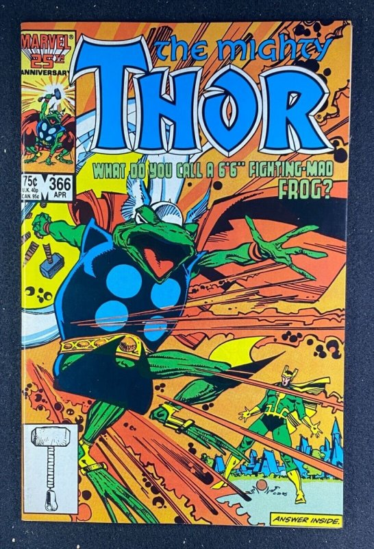 Thor (1966) #'s 364 365 366 NM (9.4) Frog Lot Walt Simonson