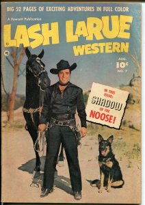 Lash LaRue Western #7v1950-Fawcett-B-Western film star-photo covers-VG/FN