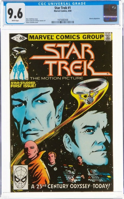 Star Trek #1 CGC 9.6 (Marvel 1980) Movie adaptation + premiere issue  