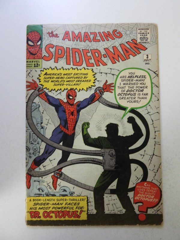 The Amazing Spider-Man #3 (1963) 1st appearance of  Dr. Octopus VG- see desc