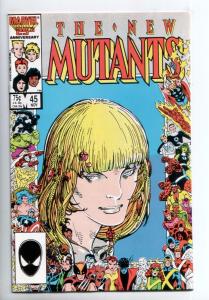 New Mutants #45 - Barry Windsor-Smith Cover (Marvel, 1986) - VF/NM
