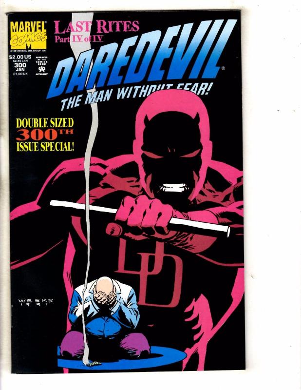 Lot Of 7 Daredevil Marvel Comic Books #309 300 302 303 304 305 308 Defenders RM3