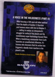 Autographed 1998 Babylon 5 Video Trading Card