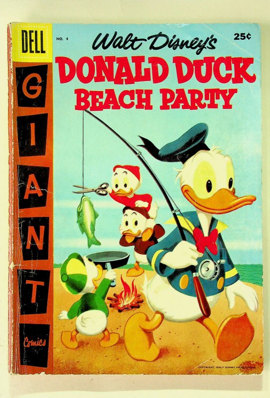 Walt Disney's Donald Duck Beach Party - Dell Giant #4 (1957, Dell) - Good 