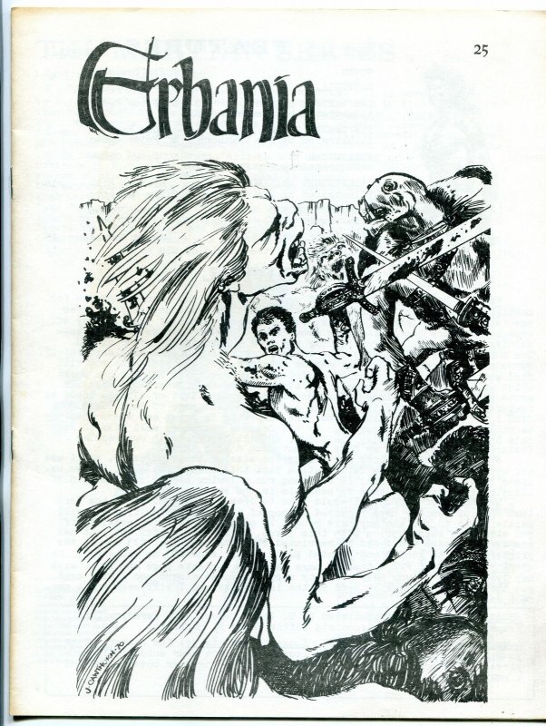 Erbania Fanzine #25 1970- Tarzan- Pellucidar- Roy Krenkel F/VF