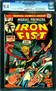 Marvel Premiere #15 CGC Graded 9.4 Origin & First Iron Fist