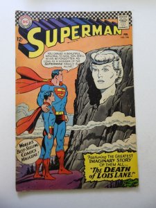 Superman #194 (1967) GD+ Condition centerfold detached