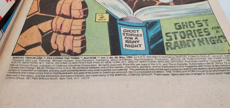 MARVEL TWO-IN-ONE #99 (1982) (MARVEL) NEWSSTAND NM-/NM