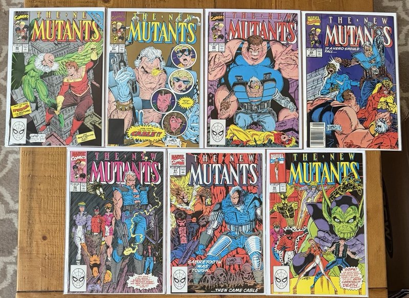 New Mutants #86,87,88,89,90,91,92 1st Cable NM Lot Rob Liefeld